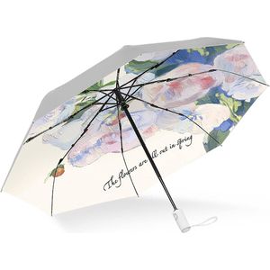 Paraplu, parasolparaplu, UV-bescherming voor buiten, automatisch opvouwbare paraplu voor dames, winddicht, regendicht, mini-paraplu, zakparaplu's met 8 ribben voor volwassenen en kinderen, reisparasol