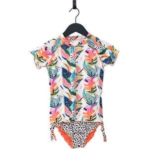 Ducksday - Bikini - Zwemset met omkeerbare bikinibroek - voor meisjes - UPF 50+ - Tweedelig - sneldrogend - Moana - Maat 110/116