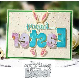 Pasen Konijn Metalen Die Cuts Voor Kaarten Maken - Kaarten Snijden Dies Cut Stencils DIY Scrapbooking Album Decoratieve Embossing Papier Card Embossing Craft