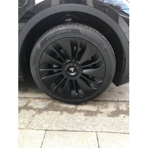 Wieldoppen Geschikt voor Tesla Model Y Zwarte Performance Turbine wielkappen wieldoppen set - Sportieve upgrade voor 19 inch Gemini velgen - Auto Exterieur Accessoires Nederland en België