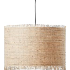 Brilliant Raffy hanglamp 1-vlammig naturel/zwart, metaal/zeegras, 1x A60, E27, 60 W