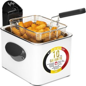 Frifri 1905B DuoFil - Frituurpan - 3,5L - 3200W - Koolstof geur- en vetfilter - Wit