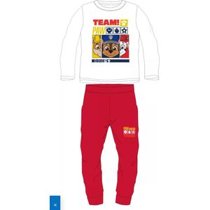 Paw Patrol Pyjamaset Wit/Rood Katoen Maat 128