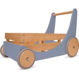 Kinderfeets 2-in-1 houten opbergkar & loopwagen - Slate Blue