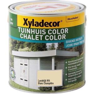 Xyladecor Tuinhuis Color - Houtbeits - Landelijk Wit - Mat - 2,5L