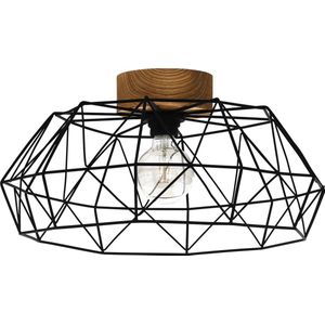 EGLO Padstow - Plafondlamp - E27 - Ø 45,5 cm - Zwart/Bruin