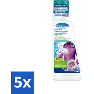 Dr. Beckmann - High Tech Impregneermiddel - Sport- & Outdoorkleding - Witte en Gekleurde Was - 2.5 KG - Bulkverpakking - 5 stuks