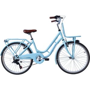 Kinderfiets Celina Unique - Met 6 versnellingen - 22 inch wielmaat - Dames/meisje - V brakes en remgrepen - Framemaat 34cm - Blauw