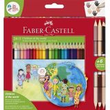 Faber-Castell kleurpotlood - ""Children of the World"" - driekantig - 24+3 stuks - FC-201745