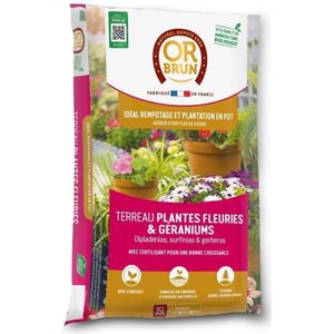 Grond voor bloeiende planten en geraniums - OF BRUIN - OBRTGER35N - 35 L