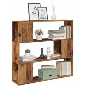 vidaXL Boekenkast - 100x24x94 cm - Oud Houtkleurig Boekenkast - Boekenkasten - Boekenschap - Boekenstandaard