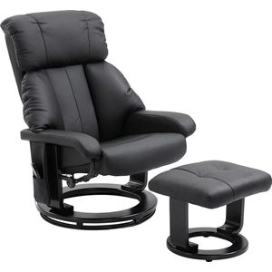 Mara Massagestoel - Fauteuil - TV fauteuil - Massagefunctie - Inclusief kruk massage - Timerfunctie - Zwart - 76 x 80 x 102 cm