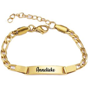 Baby/Kinder Armbandje Met Naam | Goud | RVS | Anneliek