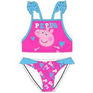 Roze/blauwe bikini van Peppa Pig maat 104/110
