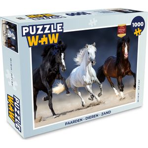 Puzzel Paarden - Dieren - Zand - Legpuzzel - Puzzel 1000 stukjes volwassenen