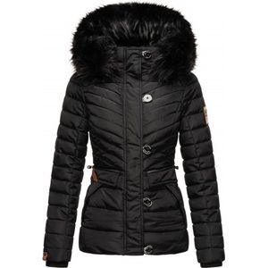 Gewatteerd & Winddicht Navahoo Westeriaa - Winterjas Dames - Volwassen - Afneembare Kraag - Capuchon - Zwart - XL