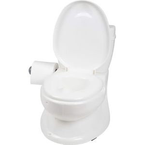 Potty voor kleine kinderen, realistisch kindertoilet met spoelgeluid, ideaal als eerste toilet voor je peuter (1 stuk)