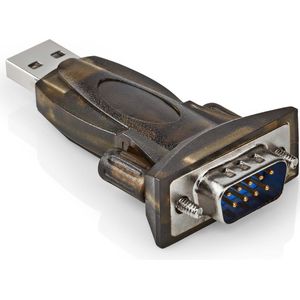 USB naar serieel adapter - 2.0 - HighSpeed - Zwart - Allteq