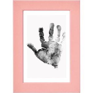 Handafdrukset baby hand- en voetafdruk afdrukset met fotolijst cadeau voor geboorte inktvrije voetafdruk voor pasgeboren handen en voeten cadeauset (roze)