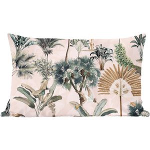 Sierkussens - Kussentjes Woonkamer - 60x40 cm - Bladeren - Monstera - Jungle - Tropical