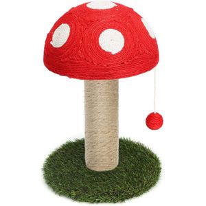 Nobleza Krabpaal - paddenstoel krabpaal - leuke krabpaal - rood - groen
