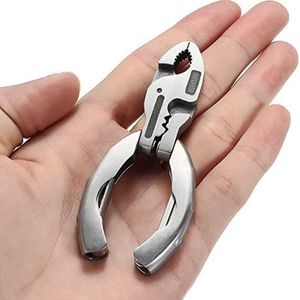 9 in 1 multitool - ronde tip tang - roestvrij staal - sleutelhanger tang - schroevendraaier - pocket gereedschap - outdoor fissen - kamperen.