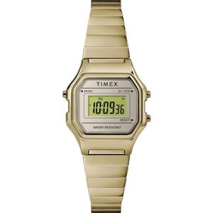 Timex Classic Digital Mini TW2T48000 Horloge - Staal - Goudkleurig - Ø 27 mm