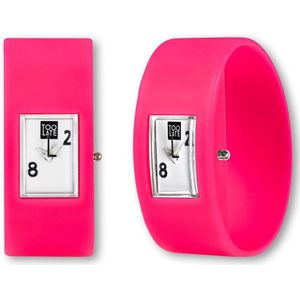 TOO LATE - siliconen horloges - Analog - Fuchsia - Polsmaat L