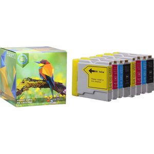 Ink Hero - 8 Pack - Inktcartridge / Alternatief voor de Brother LC970, DCP-135C, DCP-150C, DCP-153C, DCP-157C, DCP-750CN, MFC-235C, MFC-260C