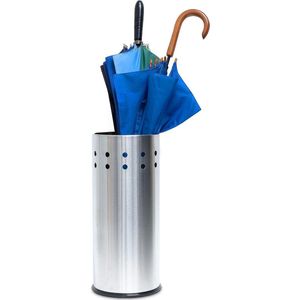 Paraplubak met lekbak voor wandelstokken - RVS - H x Ø: 495 x 225 cm