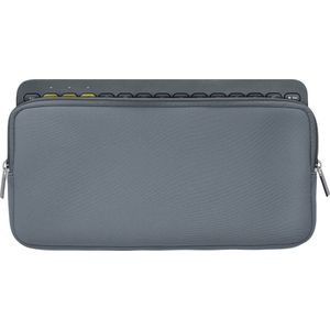 kwmobile toetsenbord hoes geschikt voor Logitech K380 hoesje - Neopreen keyboard beschermhoes - Reis case met rits - Keyboards cover in grijs