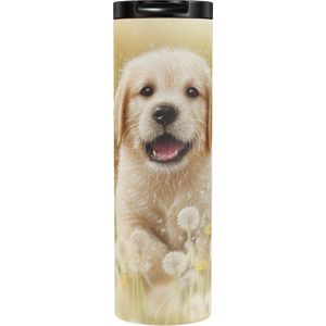 Golden Retriever Pup Dandelions - Thermobeker 500 ml