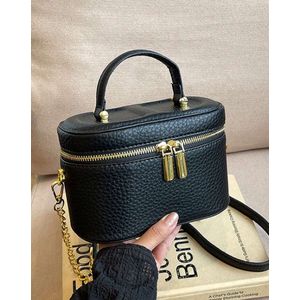 Schoudertas - Damestas - Handtas - Tassen - Zwart - Goud - PU leer - Trendy