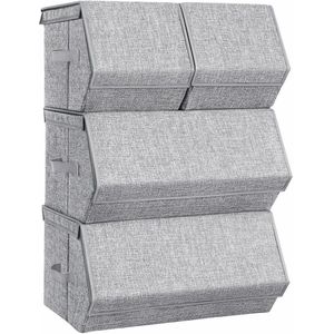 Unyqoos ® Stijlvolle en Stevige Stapelbare Opbergdozen Set met Magneetsluiting voor Kleding en Boeken