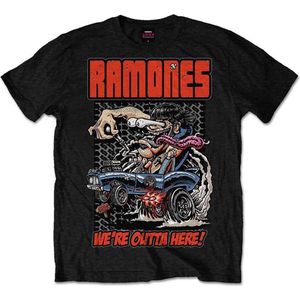 Ramones - Outta Here Heren T-shirt - S - Zwart
