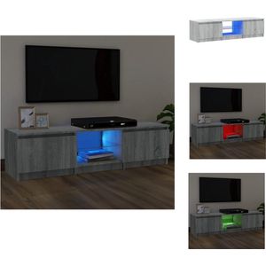 vidaXL TV-meubel Sonoma Eiken - 140 x 40 x 35.5 cm - Met RGB LED-verlichting - Kast