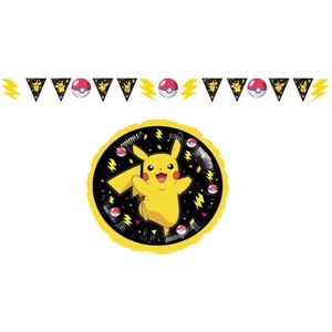 Amscan - Pokemon - Vlaggenlijn - Folieballon - Versiering - Kinderfeest.