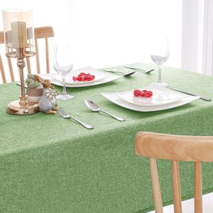 JGS ® Waterafstotend Tafelkleed met Linnen Look voor Binnen en Buiten 135 x 135 cm Groen