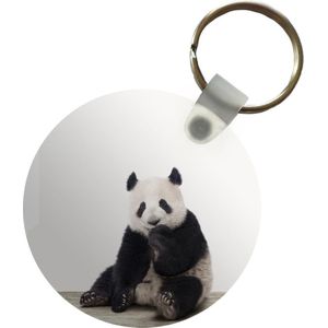 Sleutelhanger - Dieren - Panda - Zwart - Wit - Plastic - Rond - Uitdeelcadeautjes