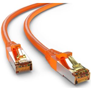 CAT6a S/FTP PIMF LSZH Oranje 1.5 meter - Netwerkkabel - Computerkabel - Kabel