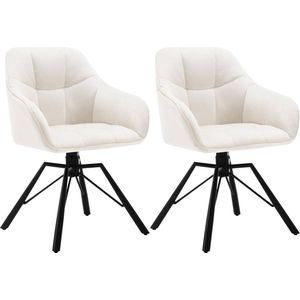 Swivel Dining Chair - Velvet Upholstered Chair - Wide Seat - Ergonomic Design - 58.5cm x 82.5cm x 54.5cm