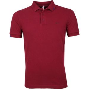 Sun68 - Polo Vintage Bordeaux - Modern-fit - Heren Poloshirt Maat 3XL