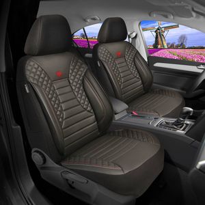 Autostoelhoezen voor Fiat 500 Gen 2 2020 in pasvorm, set van 2 stuks Bestuurder 1 + 1 passagierszijde PS - serie - PS704 - Zwart
