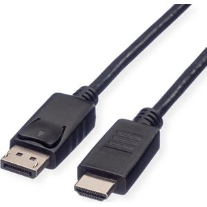 ROLINE DisplayPort Kabel DP - HDMI, M/M, zwart, 4,5 m