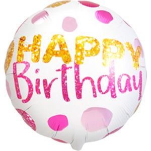 Folat - Folieballon Happy Birthday Dots 45 cm