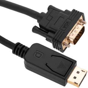 BeMatik - 1 m mannelijke naar mannelijke VGA DisplayPort-kabel