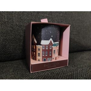 Kerst Geurkaars in Glas - Snow Town - Wild Berry | Kerstkaars met beschilderd glas - Wintergeur Geurkaars Winterbessen