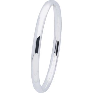 Classics&More armband - holle bangle - ovaal 6 mm - maat M (Ø60 mm) - dopsluiting