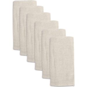 Kilkuran ® Natuurlijke Stof Servetten voor Elegante Eettafel, Wasbare Set van 6 Stuks, 40 x 40 cm, Beige