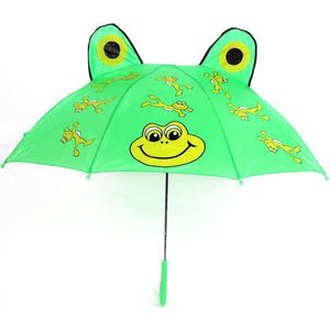 Jumada's - Kinderparaplu - groene kikker - opent automatisch - paraplu voor kinderen - funcadeau schoencadeautje